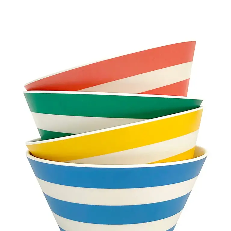Xenia Taler Xenia Taler Cereal Bowls Assorted Stripes S/4