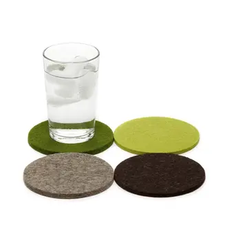 Graf Lantz Graf Lantz Merino Coasters S/4 Round - Forest