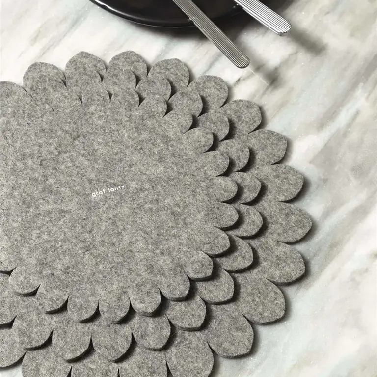 Graf Lantz Graf Lantz - Merino Wool Crest Trivet 12" - Granite