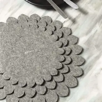 Graf Lantz Graf Lantz - Merino Wool Crest Trivet 10" - Granite