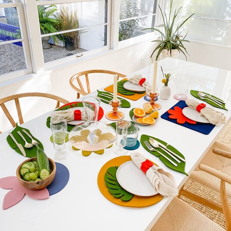 Graf Lantz Graf Lantz - Felt Monstera Trivet Pistachio Large