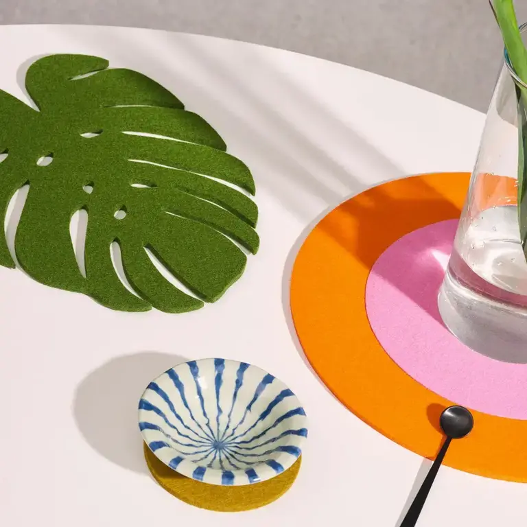 Graf Lantz Graf Lantz - Felt Monstera Trivet Loden Medium