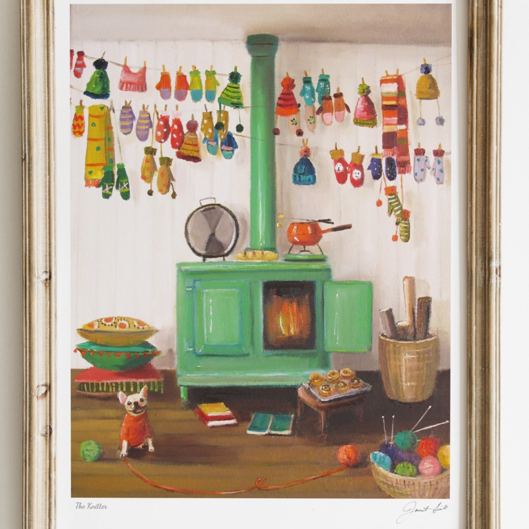 Janet Hill Janet Hill The Knitter Print 8.5x11 Unframed