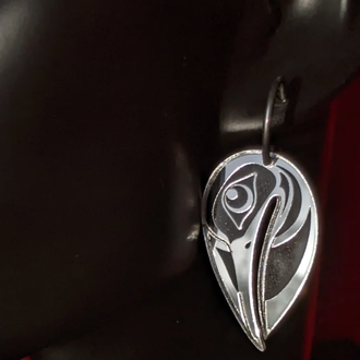 Smoll Raven Smoll Raven Hummingbird Earrings (Mirrored Silver Acrylic) Smoll Raven Smoll Raven Hummingbird Earrings (Mirrored Silver Acrylic)