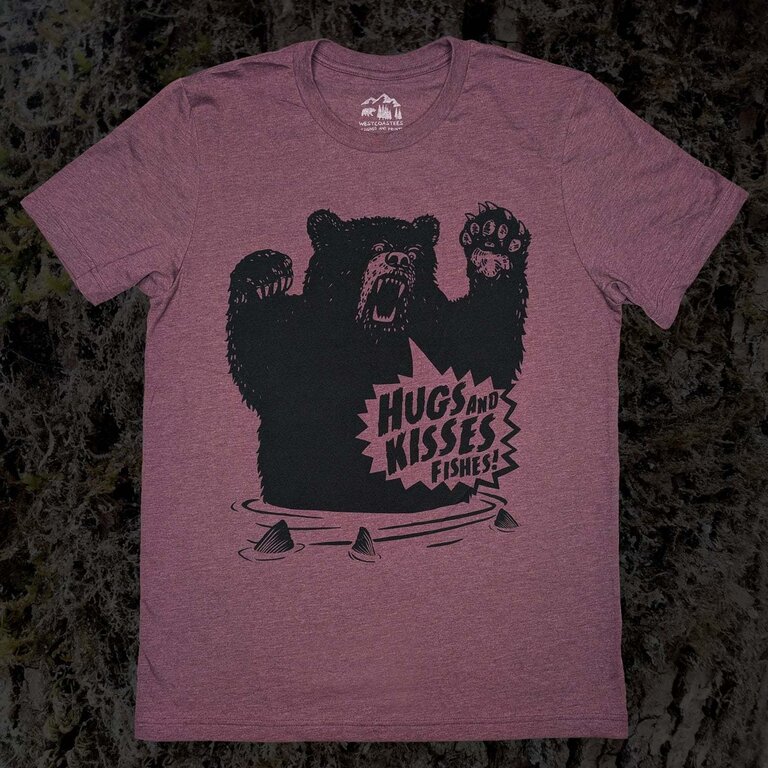 Westcoastees Westcoastees - Men's Hugs Kisses Fishes Tshirt