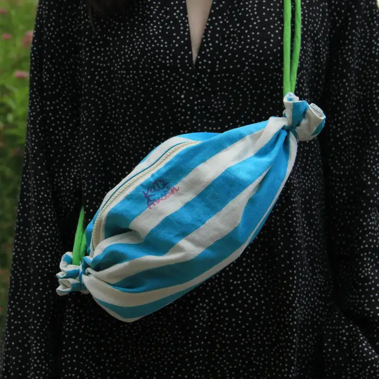 Kate Austin Kate Austin Bonbon Bag - Red / Sand Wavy Stripe