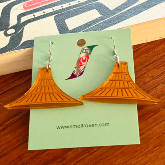 Smoll Raven Smoll Raven Cedar Hat Earrings (Mirrored Copper Acrylic) Smoll Raven Smoll Raven Cedar Hat Earrings (Mirrored Copper Acrylic)