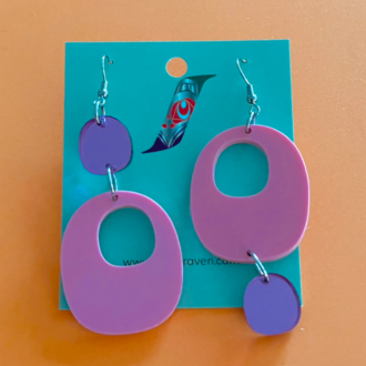 Smoll Raven Smoll Raven Oo Earrings Small Pink Mirror Smoll Raven Smoll Raven Oo Earrings Small Pink Mirror