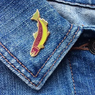 Owl & Bear Owl & Bear Chinook Salmon Enamel Pin Owl & Bear Owl & Bear Chinook Salmon Enamel Pin