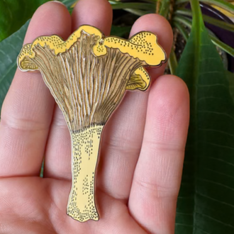 Owl & Bear Owl & Bear Pacific Golden Chanterelle Enamel Pin