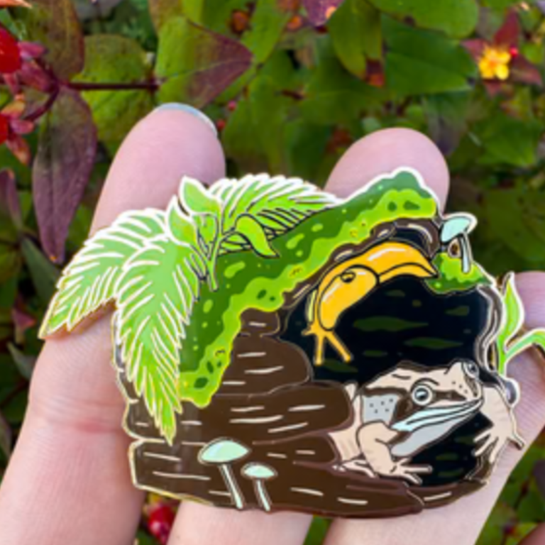 Owl & Bear Owl & Bear Log Ecosystem Charity Enamel Pin