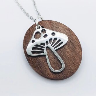 Mossy Grove Mossy Grove Silver Mushroom Necklace
