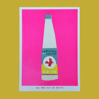 Out of Office Out of Office Risograph Art Print -  Larutan Kakitiga 5x7