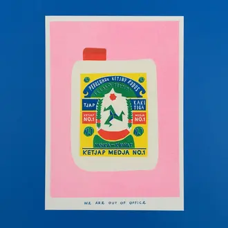 Out of Office Out of Office Risograph Art Print - Ketjap Kakitiga 5x7