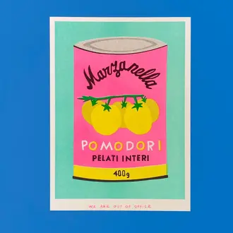 Out of Office Out of Office Risograph Art Print - Pomodori 5x7