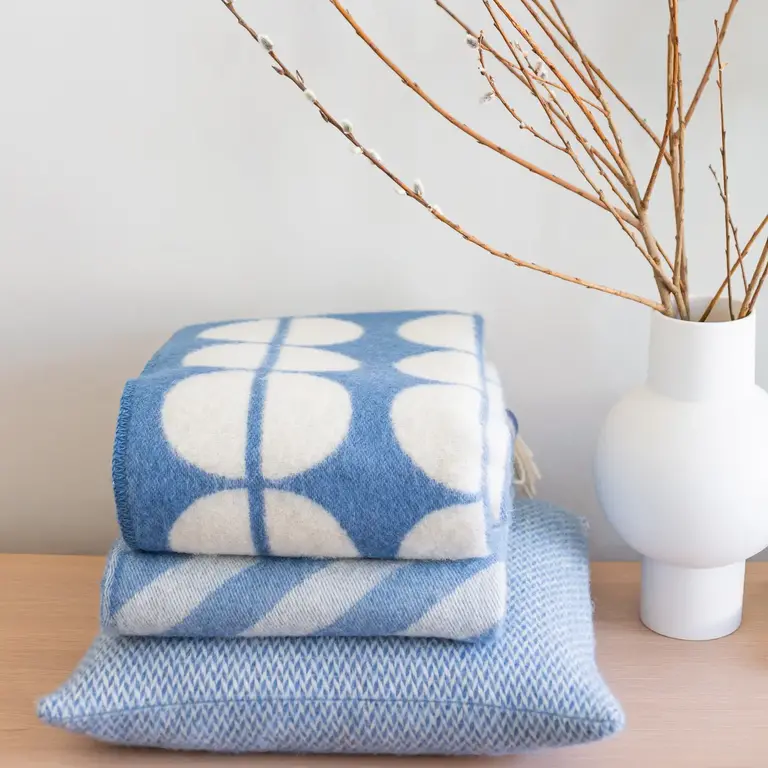 Funky Doris FD - Felix Norwegian Wool Blanket - Blue