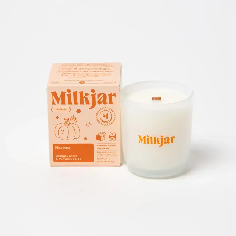 Milk Jar Candle Co Milk Jar Harvest 8oz Candle