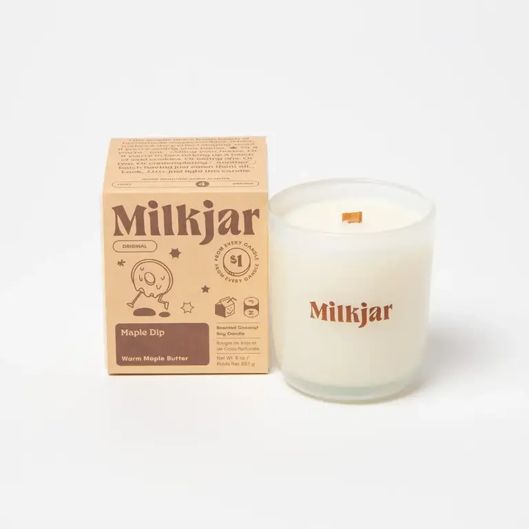 Milk Jar Candle Co Milk Jar Maple Dip 8oz Candle
