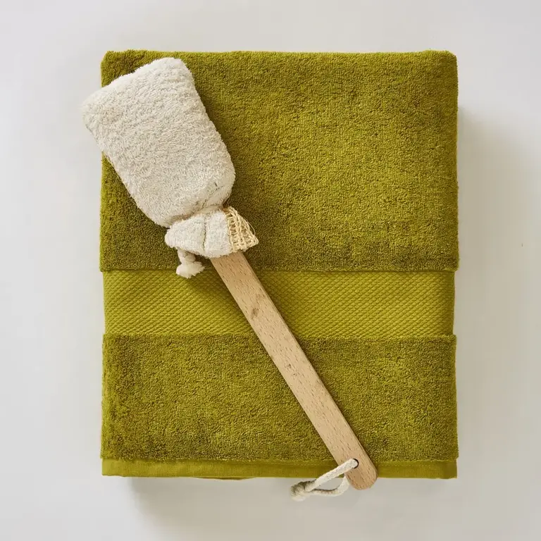 Sylvie Thiriez Sylvie Thiriez Bath Sheet Olive 100x150cm