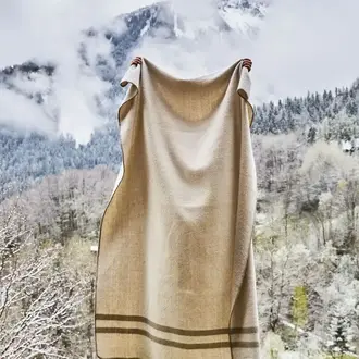 Sylvie Thiriez Sylvie Thiriez Ivar Wool Blanket - Beige 110x175cm Sylvie Thiriez Sylvie Thiriez Ivar Wool Blanket - Beige 110x175cm