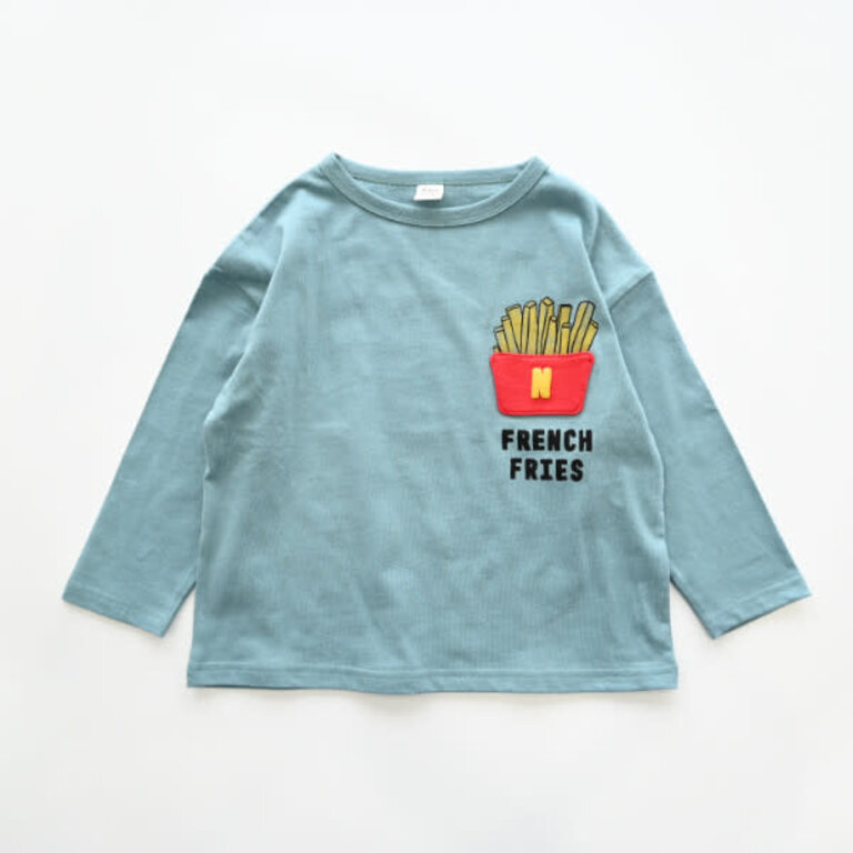 Cheeky Cheeky Kids French Fries LS Shirt Blue
