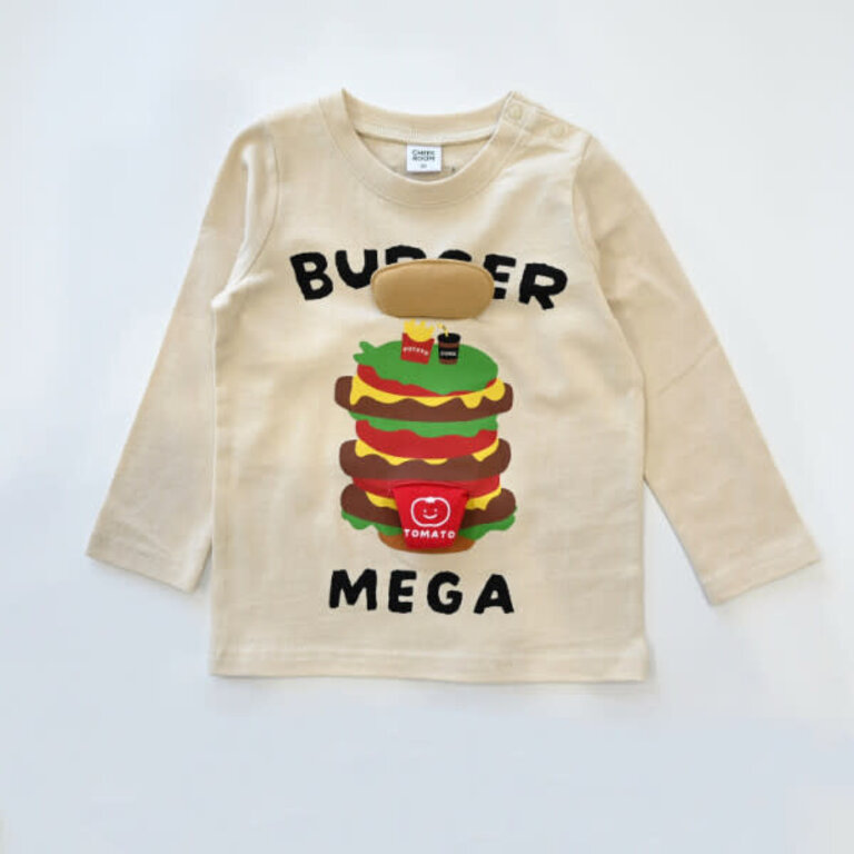 Cheeky Cheeky Kids Mega Burger LS Shirt Natural