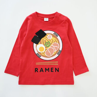 Cheeky Cheeky Kids Ramen LS Shirt Red Cheeky Cheeky Kids Ramen LS Shirt Red