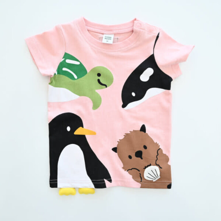Cheeky Cheeky Kids Ocean Friends Tshirt Pink
