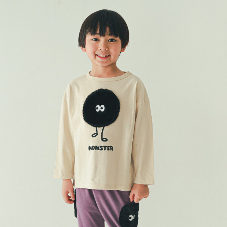 Cheeky Cheeky Kids Monster LS Shirt Ivory