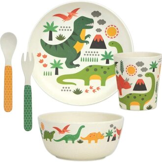 BD BD Bamboo Dinosaur Dinnerware Set BD BD Bamboo Dinosaur Dinnerware Set