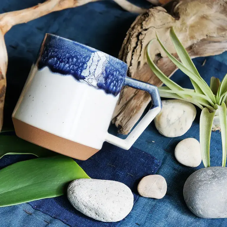 Gifu Japan Mug 380ml  Navy Drop