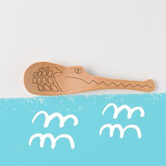 Ya-Ma Ya-Ma Japan Wooden Crocodile Spoon Ya-Ma Ya-Ma Japan Wooden Crocodile Spoon