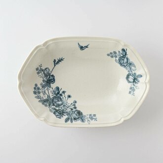 Ya-Ma Ya-Ma Japan Rose Garden Dish 22x16cm Ya-Ma Ya-Ma Japan Rose Garden Dish 22x16cm