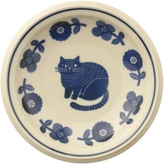 Fika Japan Fika Bowl Navy Cat  (160mm)