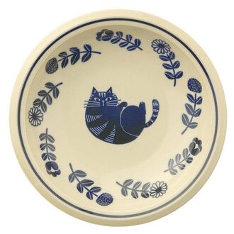 Fika Japan Fika Pasta Bowl Navy Cat 220mm