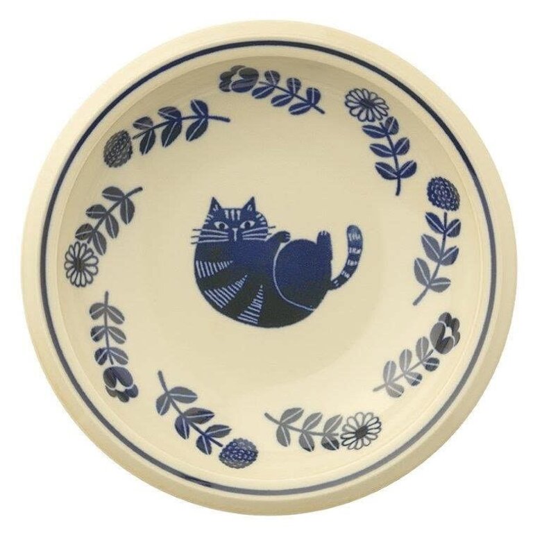 Fika Japan Fika Pasta Bowl Navy Cat 220mm