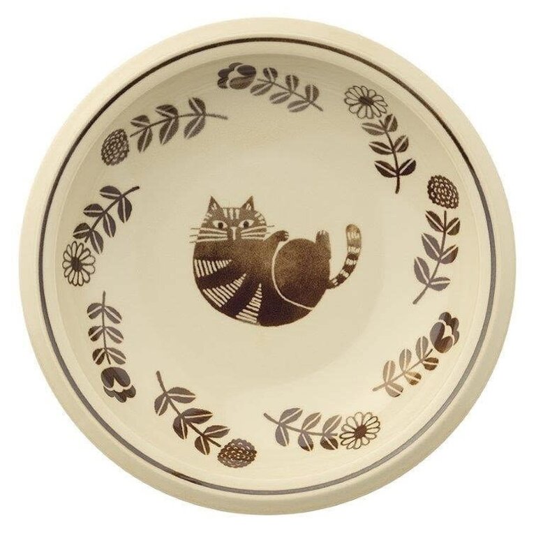 Fika Japan Fika Pasta Bowl Brown Cat 220mm