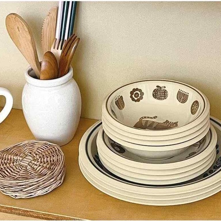 Fika Japan Fika Pasta Bowl Brown Cat 220mm