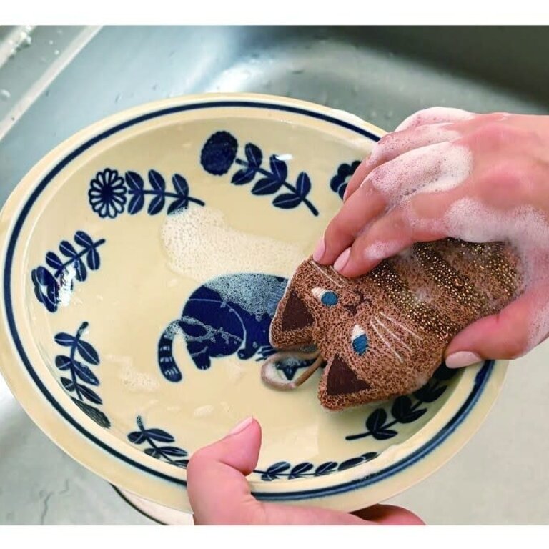 Fika Japan Fika Dish Sponge Brown Cat