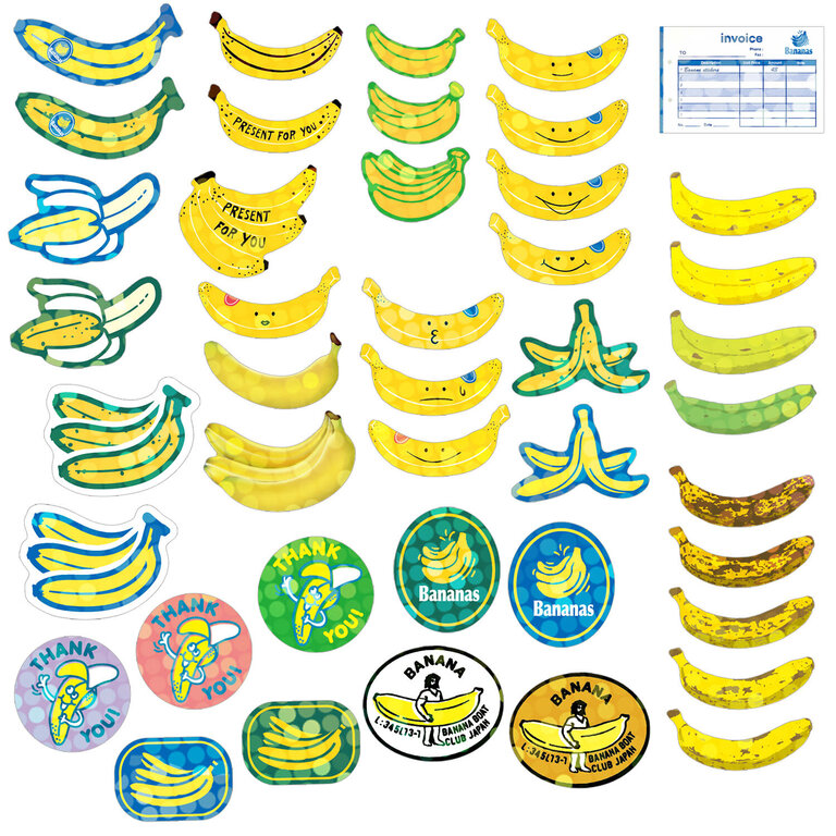 J-Stickers J-Stickers Miniature Sticker Set - Bananas