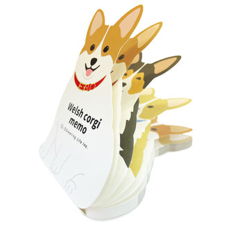 J-Stickers J-Stickers Memo Pad - Corgi J-Stickers J-Stickers Memo Pad - Corgi
