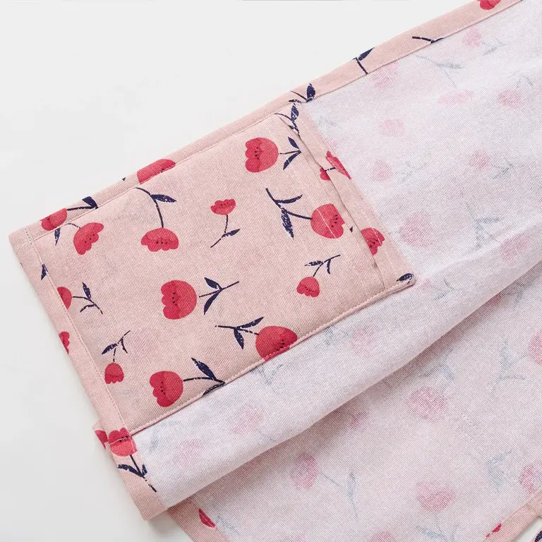 R-Co Japan R-Co Cotton Cross Back Apron - Pink Floral