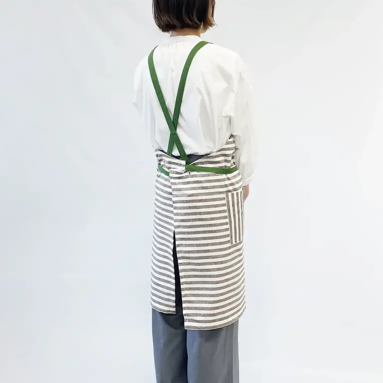 R-Co Japan R-Co Cotton Apron - Black w Red Trim