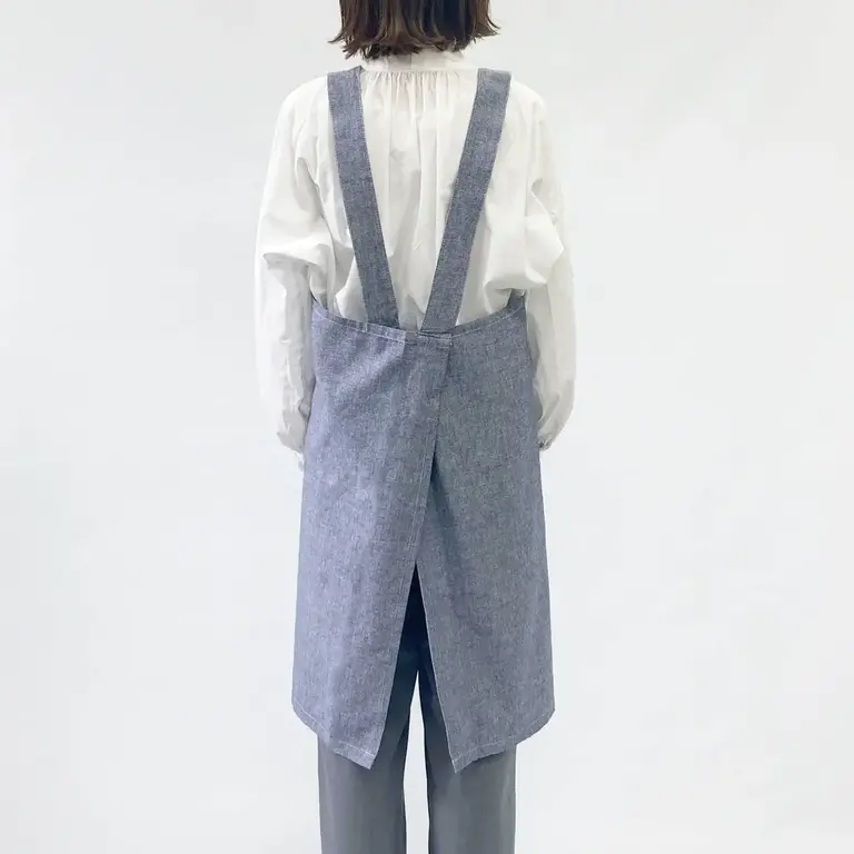 R-Co Japan R-Co Cotton Cross-Back Apron - Blue
