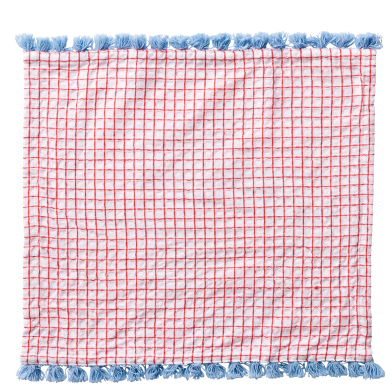 R-Co Japan R-Co Cotton Waffle Dishtowel Red Grid