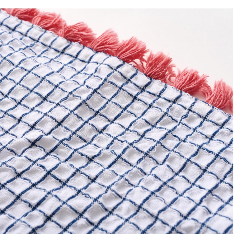 R-Co Japan R-Co Cotton Waffle Dishtowel Navy Grid