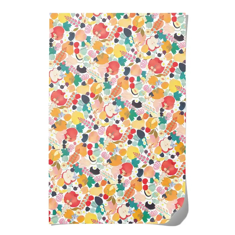 Red Cap Cards Red Cap Fruits Flowers Wrap Sheet (Single)
