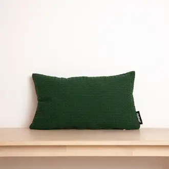 SGH SGH Cotton Waffle Cushion Cover Bottle Green 30x50cm