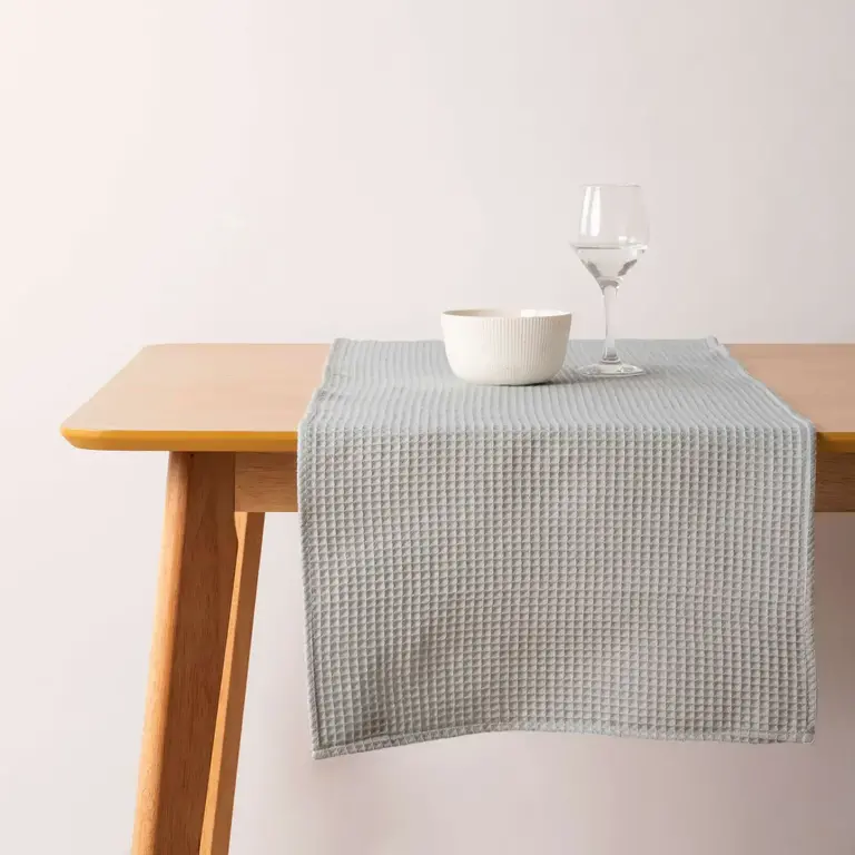 SGH SGH Cotton Waffle Table Runner 45x140 cm - Green Mist