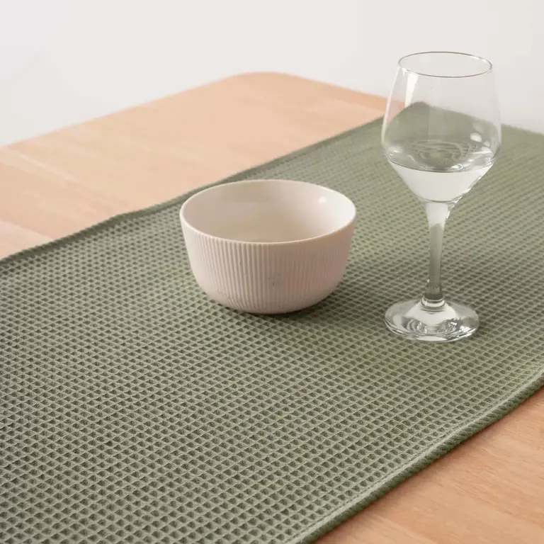 SGH SGH Cotton Waffle Table Runner 45x140 cm - Desert Sage